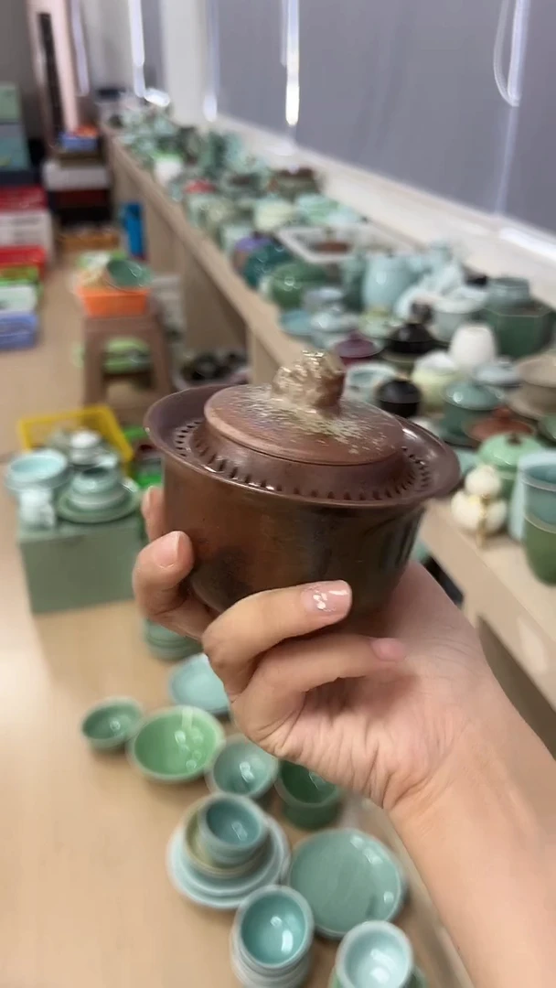 龙泉云间青瓷小米茶器