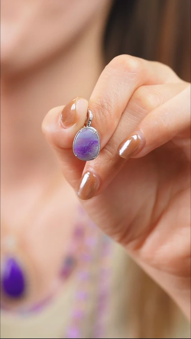 苏纪石（舒俱来）18K金镶嵌吊坠(不含链)4