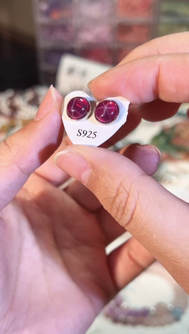 【闪购商品】红宝石耳饰未镶嵌A31耳钉