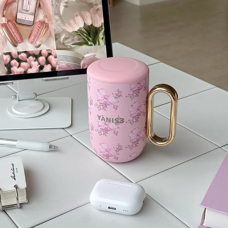 Yanis3桌面保温杯学生咖啡杯办公室高颜值水杯子马克杯家用轻奢