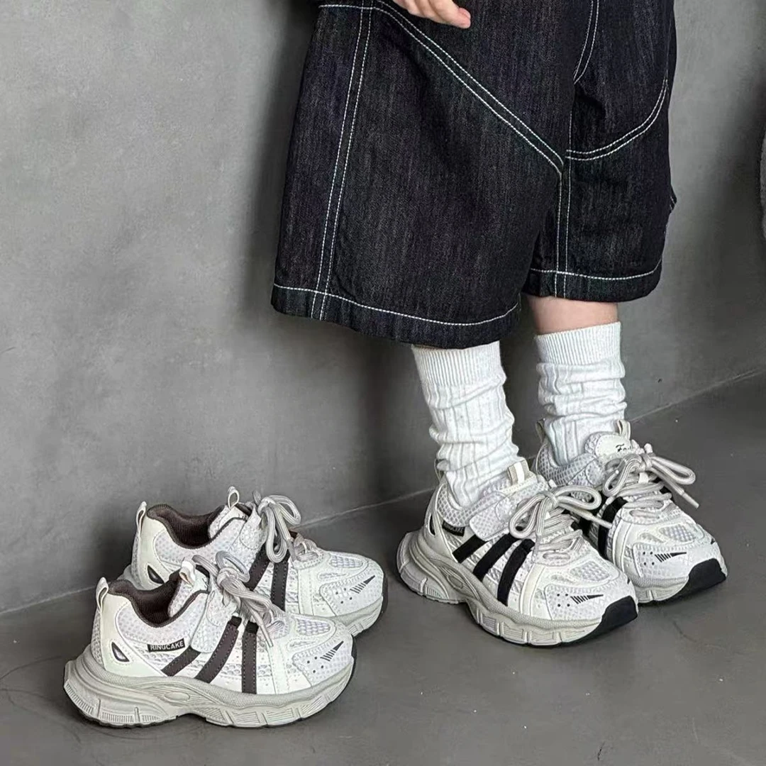 儿童鞋子运动鞋2025春季新款男童老爹鞋中大童轻便女童休闲跑步鞋