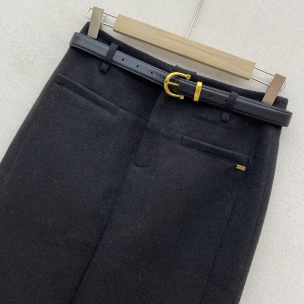 33931#新款欧货修身毛呢半身裙显瘦时尚包臀裙