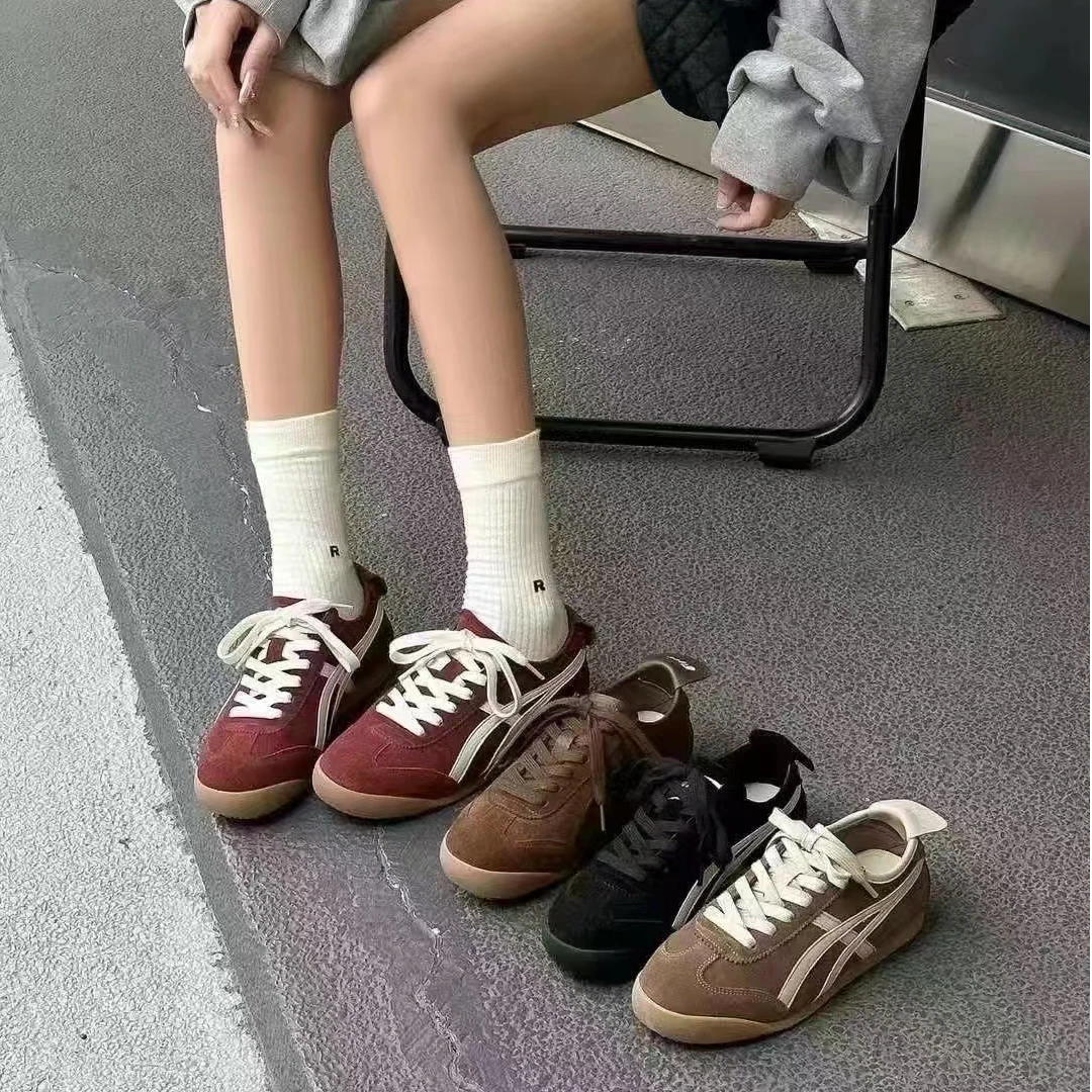 真皮复古阿甘鞋女2025春季新款百搭软底运动休闲鞋 JRX 5869