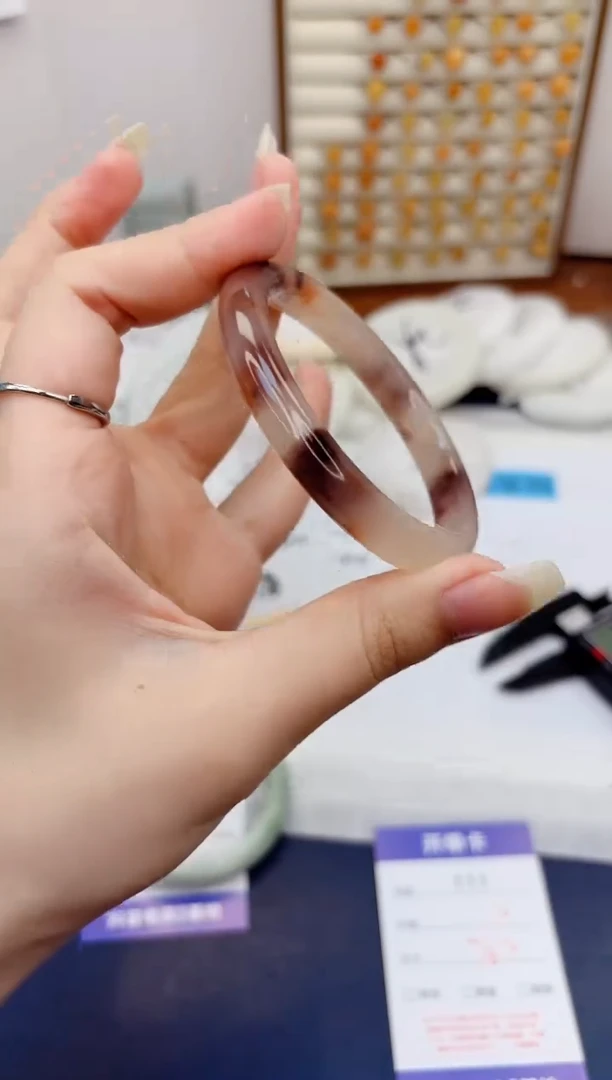 石英质玉手镯未镶嵌111-紫罗兰-圈口56