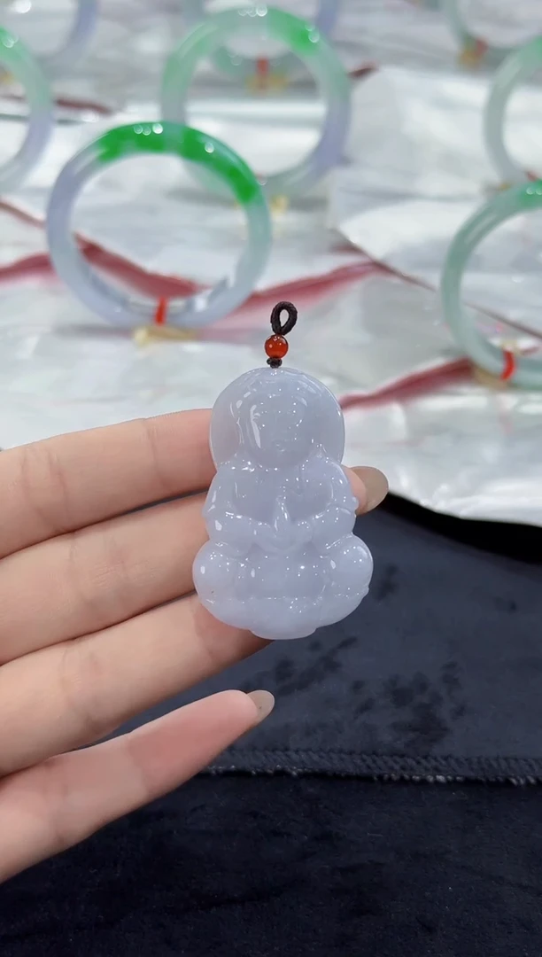 吊坠(不含链)未镶嵌翡翠天然缅甸A货翡翠·吊坠·观音