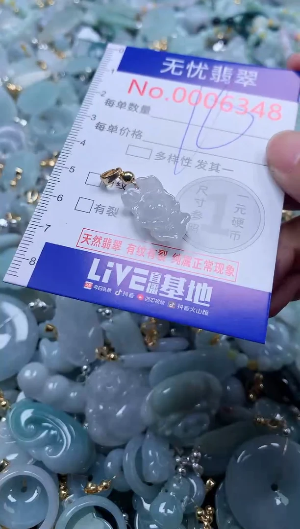 翡翠未镶嵌吊坠(不含链)6348
