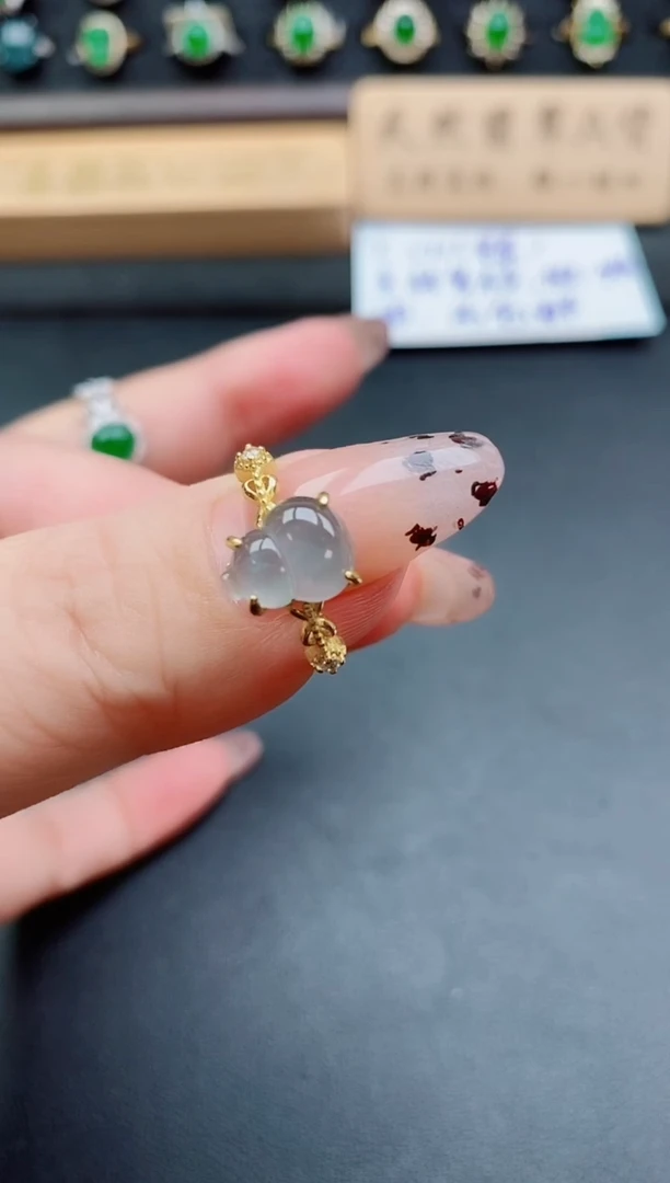 银S925镶嵌戒指翡翠1