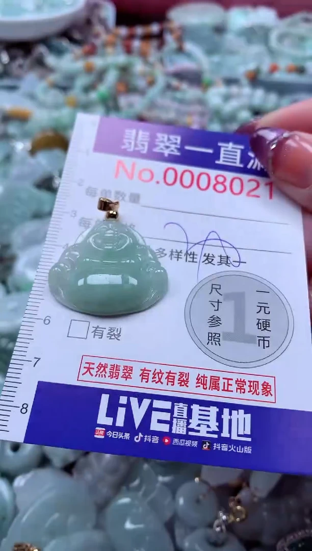 翡翠未镶嵌吊坠(不含链)8021