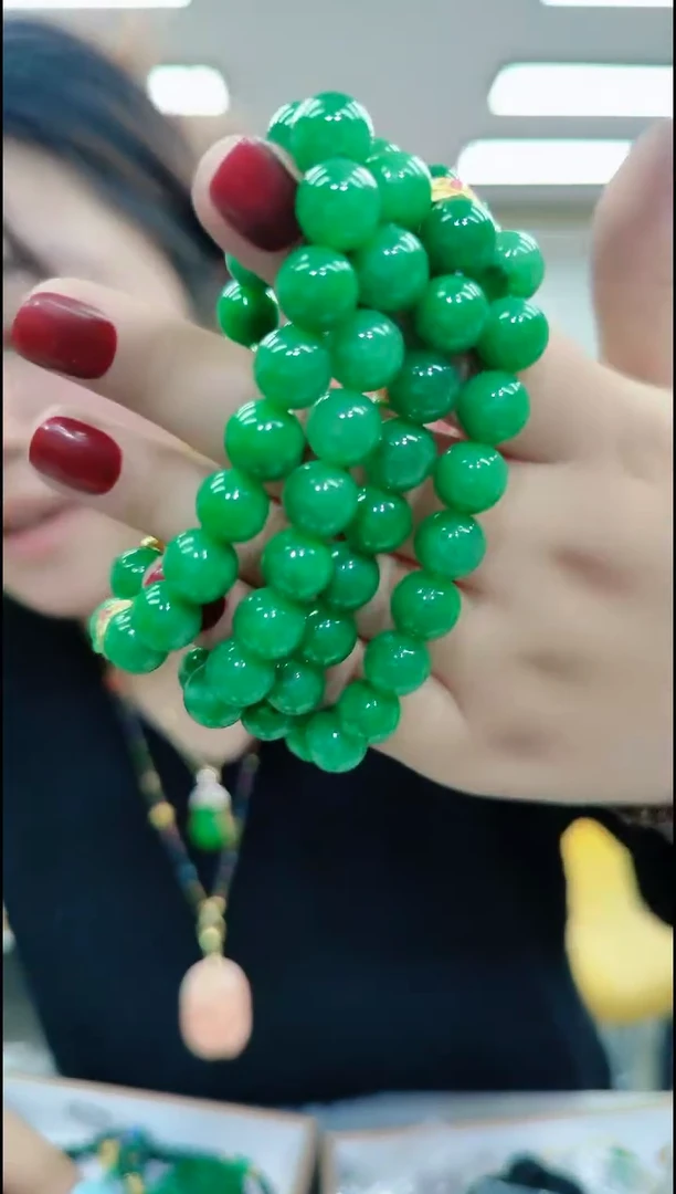 【闪购商品】玛瑙/玉髓颈饰合金16111绿珠手链