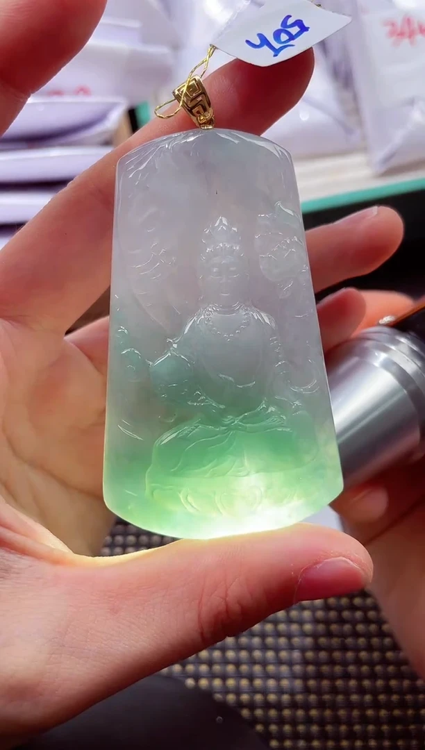 18K金镶嵌挂件翡翠11111