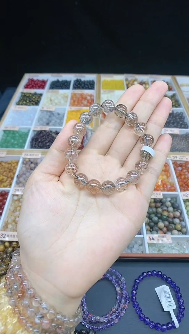 【闪购商品】水晶手串未镶嵌黑金超10-11mm