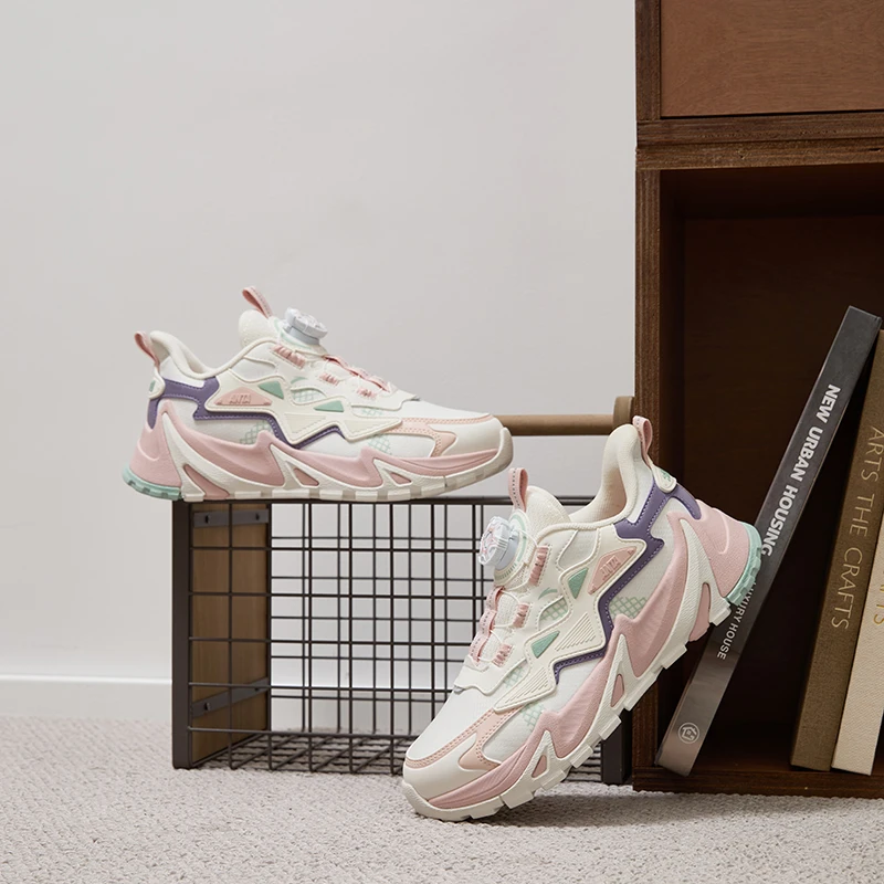 安踏儿童女大童休闲鞋2025春季新款舒适透气防滑耐磨青少年运动鞋