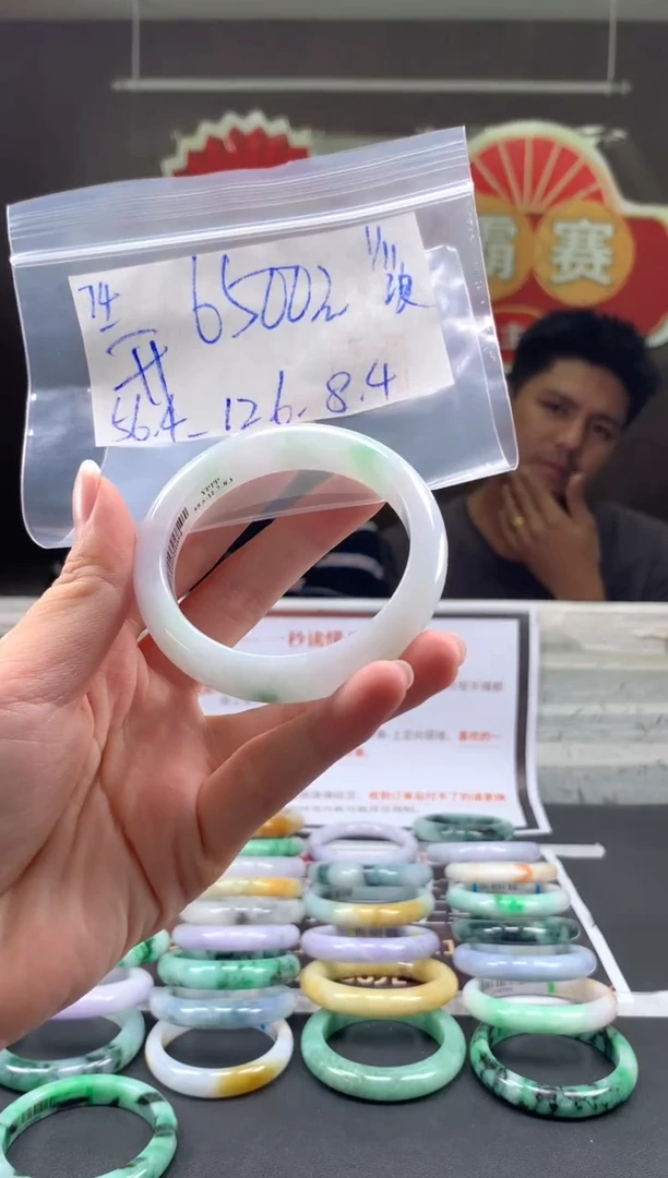 未镶嵌手镯翡翠开*果翡翠手镯 下单联系小耳机#74