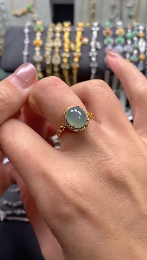 【闪购商品】翡翠戒指银S925镶嵌11111--1