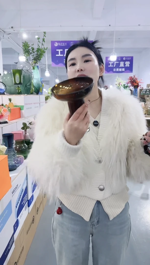 【闪购商品】无铅玻璃UU外贸花瓶微瑕-NLFB