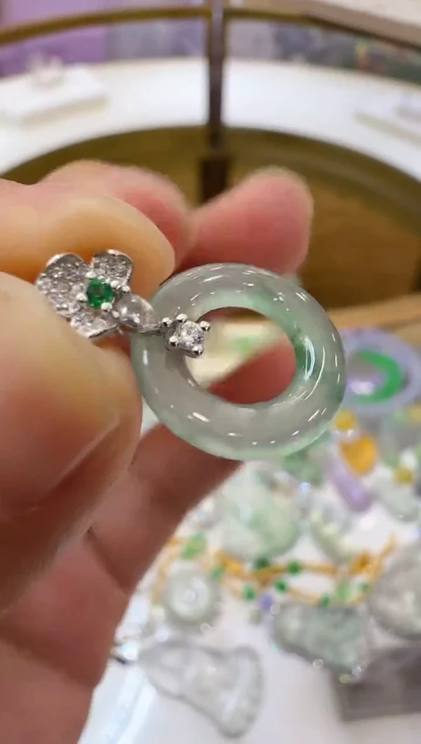 翡翠银S925镶嵌吊坠(不含链)多样性团购发一件