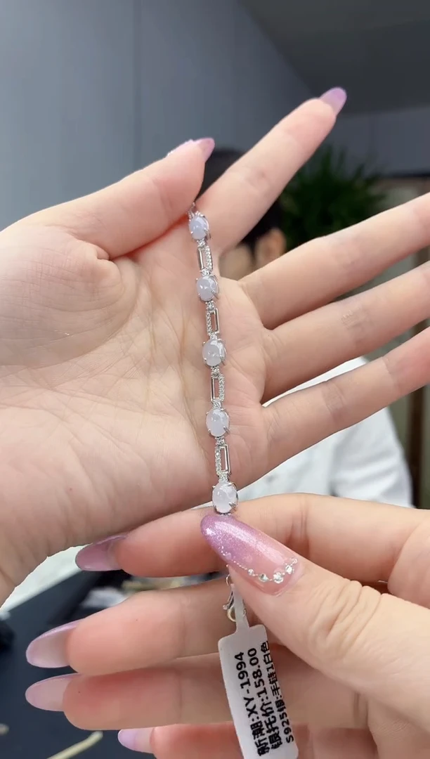 银S925镶嵌手链翡翠1111111111111