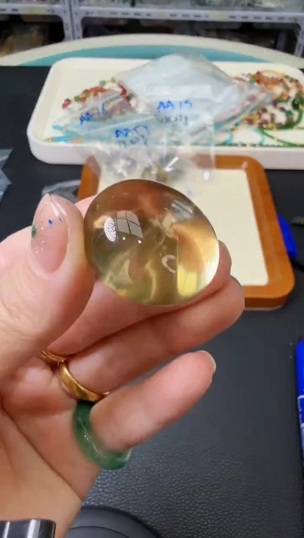 颈饰未镶嵌水晶高品金茶晶多样性发一AA18-