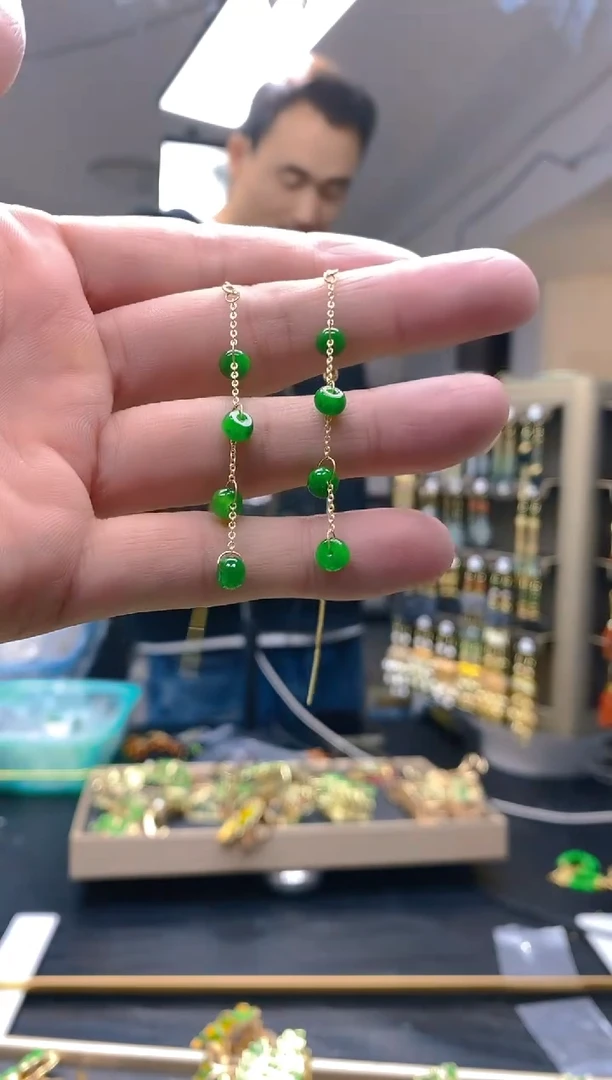 【闪购商品】翡翠耳饰合金152翡翠耳线