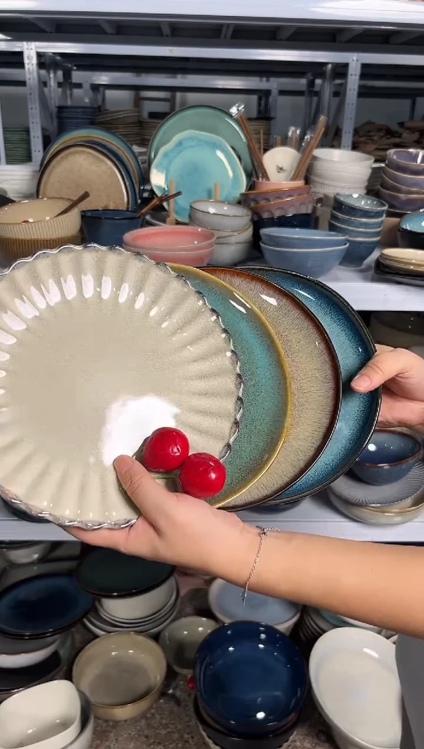 陶瓷外贸尾货瑕疵满20包邮X4 小盘组合