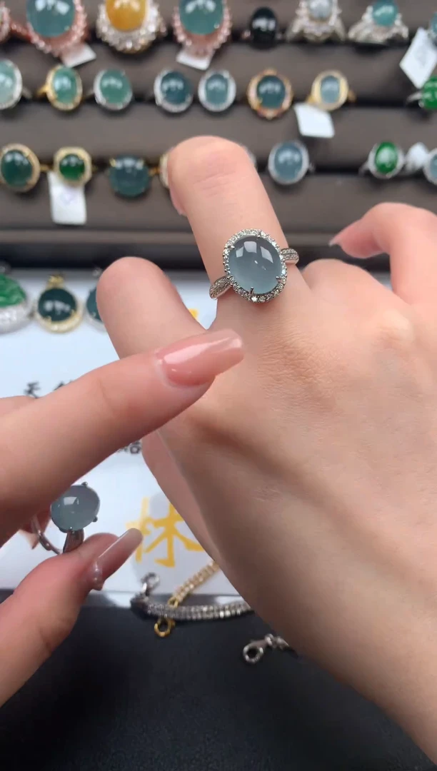 【闪购商品】翡翠戒指银S925镶嵌51241