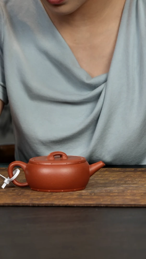 茶壶紫砂八卦汉瓦红降坡120cc