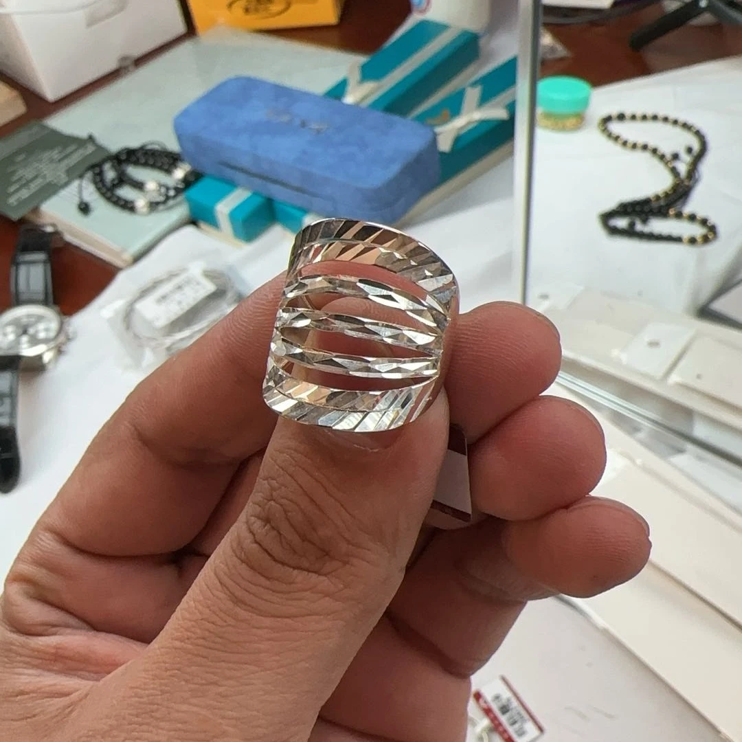 足银戒指 爱敏纯银首饰戒指