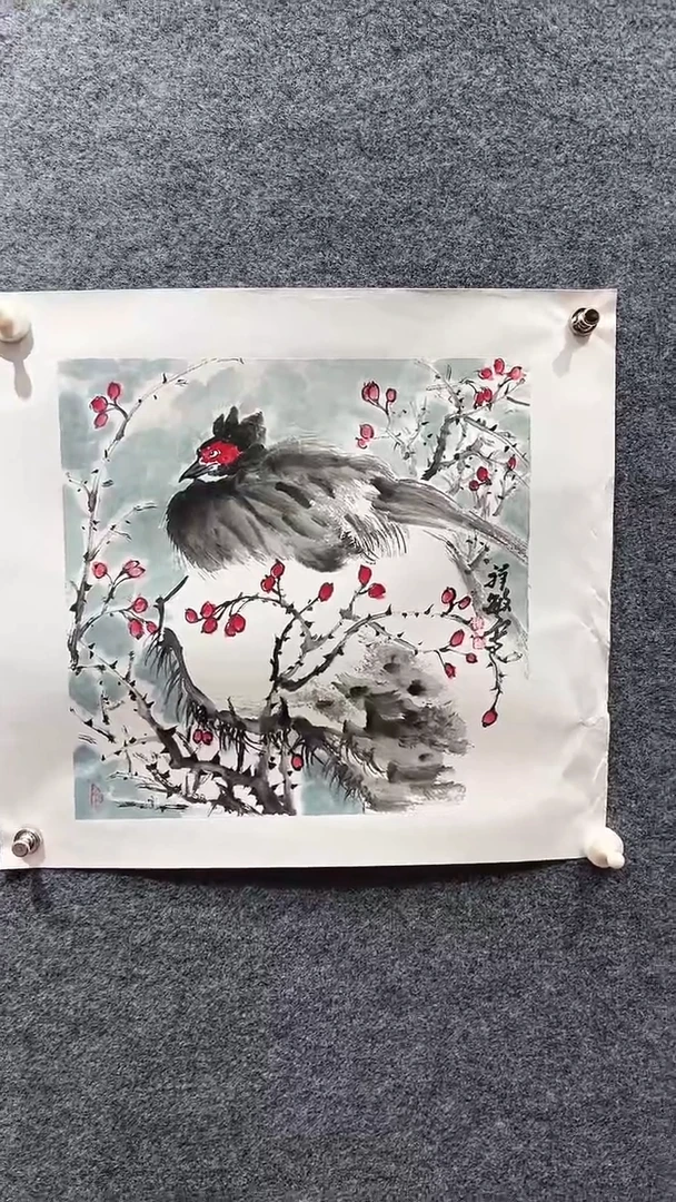 国画严纪照/国画/扇面