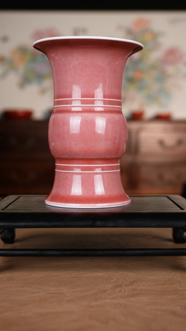 杯子景德镇豇豆红纯手工陶瓷