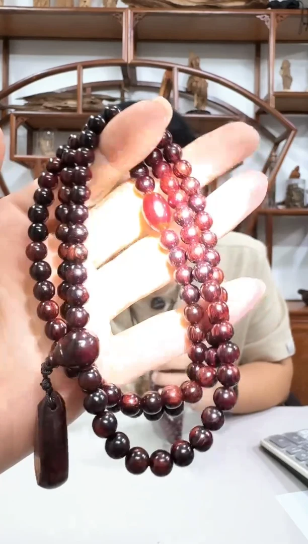 降真香手串/手链尖峰岭降真香0.6圆珠多圈水滴吊坠多样性发一