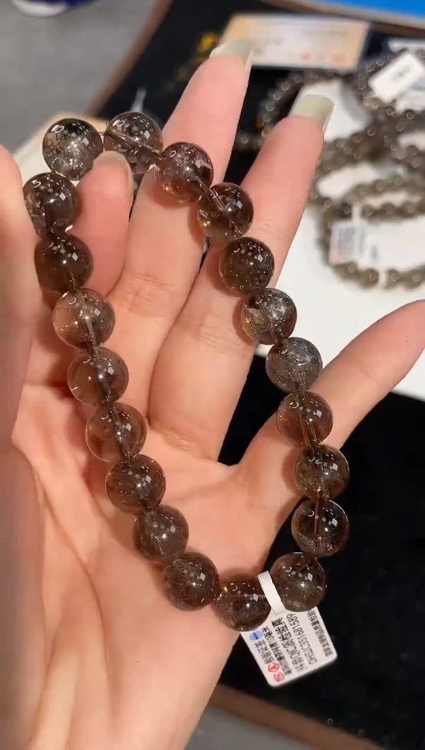 水晶手链未镶嵌12号喜马拉雅茶阿赛单圈10mm左右