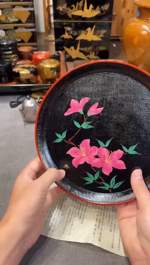 石*人干漆 赏盘 大漆漆器大漆漆器