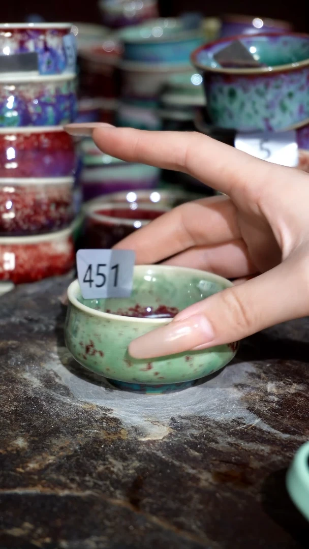 摆件精品窑变钧瓷茶器