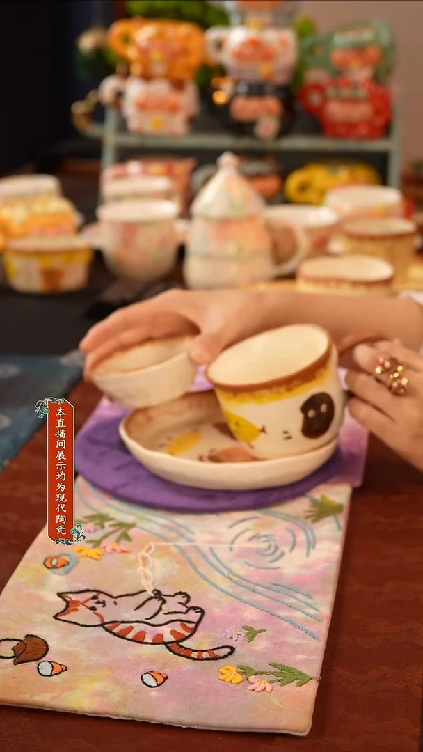 杯子景德镇纯手工手绘陶瓷