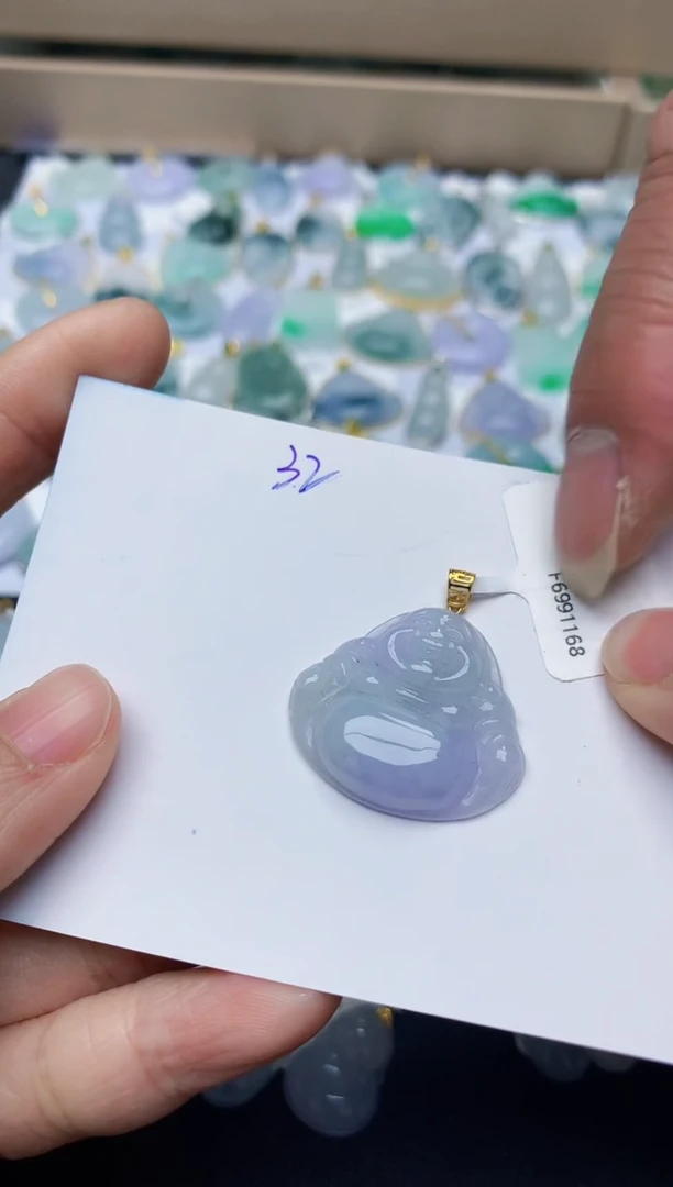 【闪购商品】翡翠颈饰18K金镶嵌天然翡翠A货