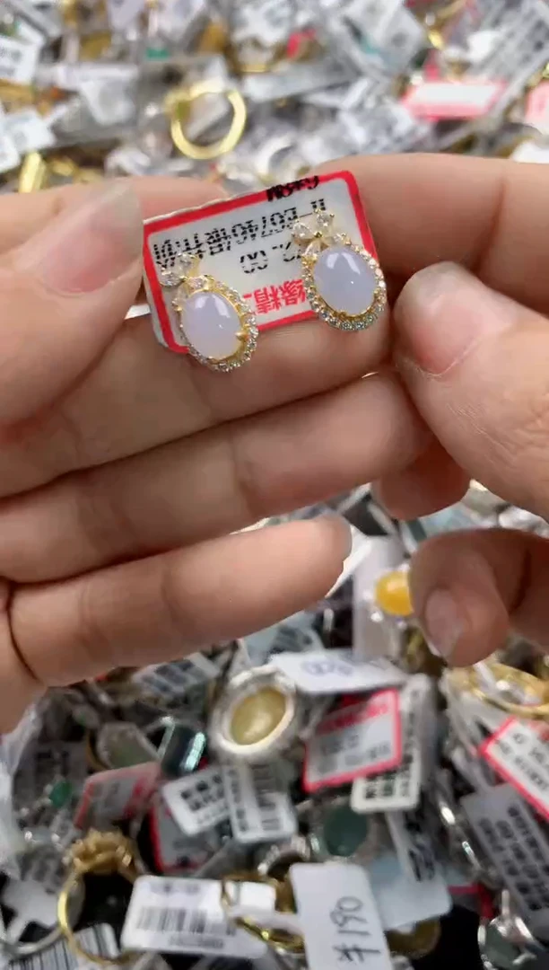 银S925镶嵌戒指翡翠666    8