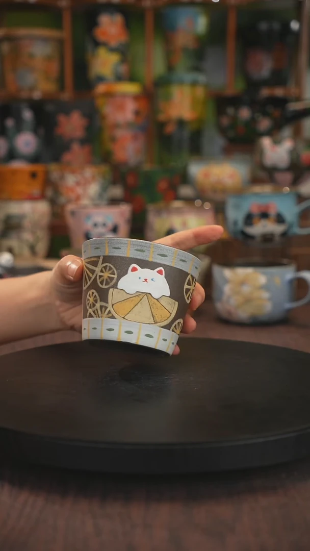 紫砂油画手绘釉下彩