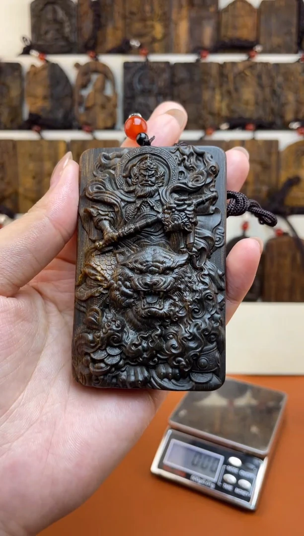 木木雕款芽庄 赵公明财神8cm送养香瓶