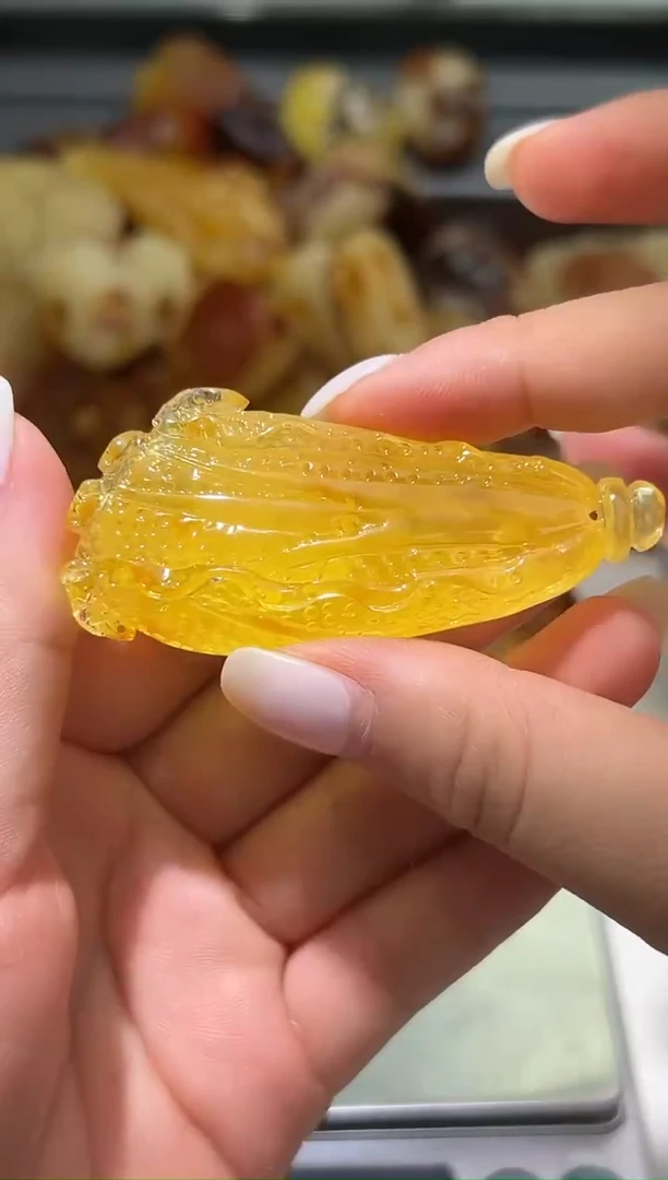 裸石琥珀未镶嵌琥珀蜜蜡吊坠