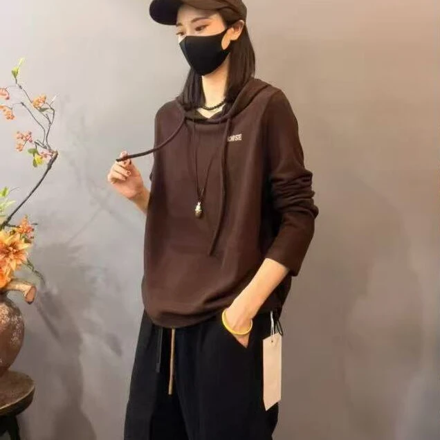 19080新款春季卫衣连帽简约百搭