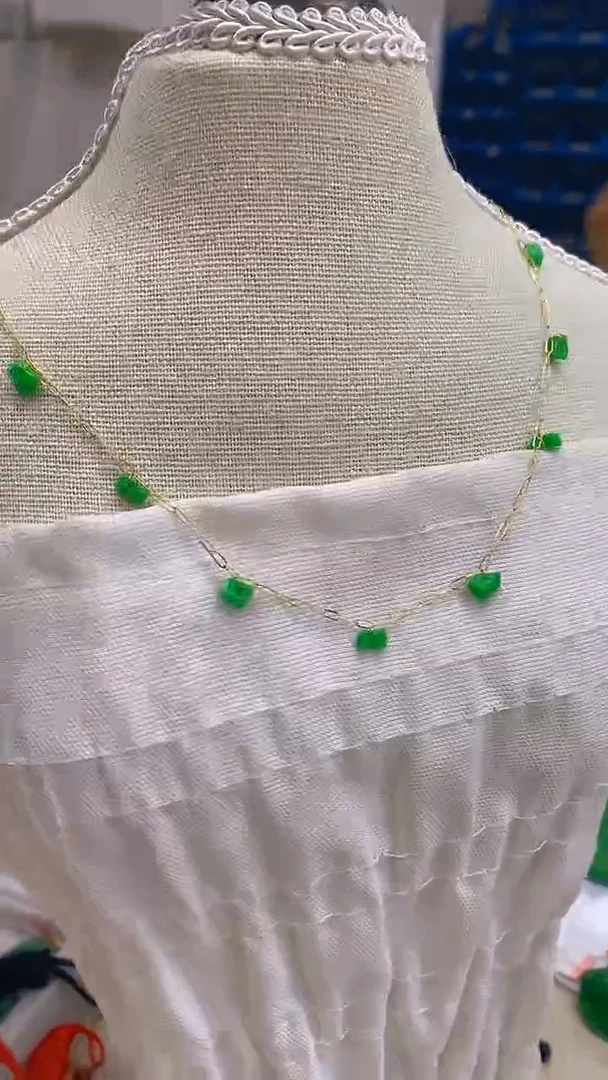 颈饰18K金镶嵌翡翠新号开播 全场乱卖