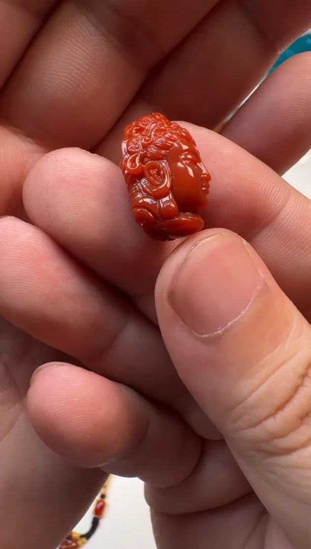 未镶嵌单珠南红玛瑙阿*提单珠南红