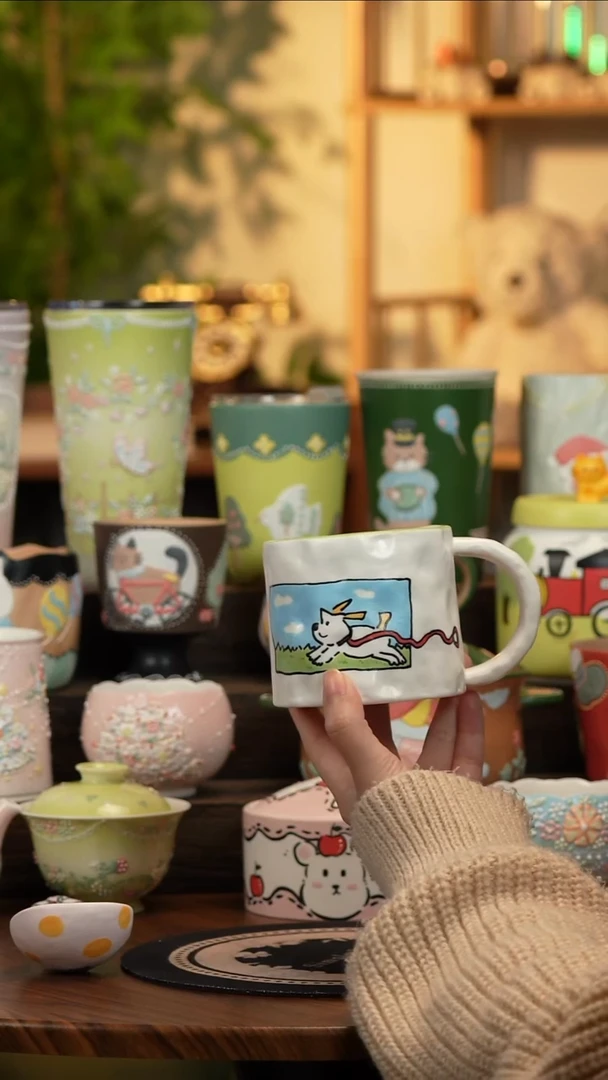 瓷片瓷C013景德镇原创手工陶瓷