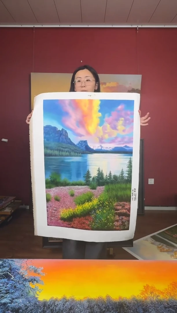 油画【61号】约90*60cm丨朝鲜原创纯手绘孤品油画丨顺丰包邮