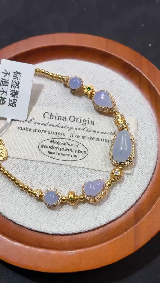 吊坠(不含链)银S925镶嵌翡翠手链