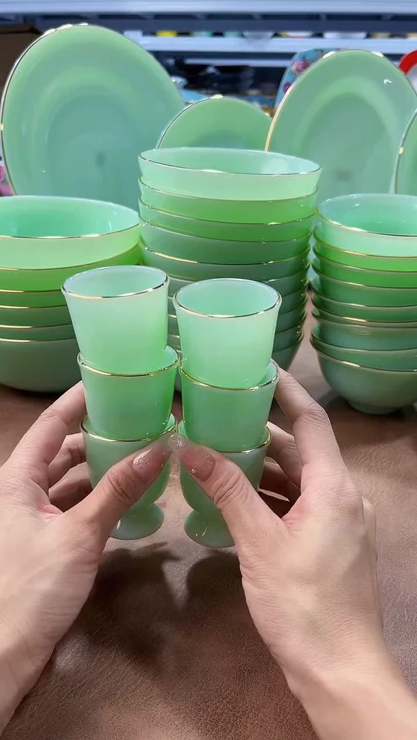 玉瓷 高脚酒杯6只