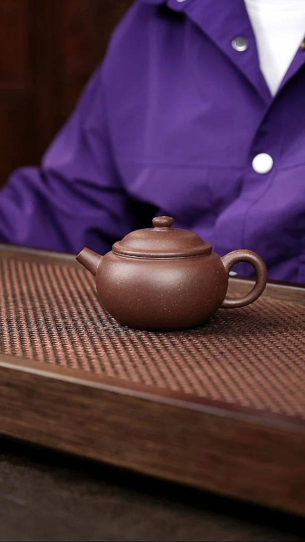 茶壶紫砂紫泥钵圆