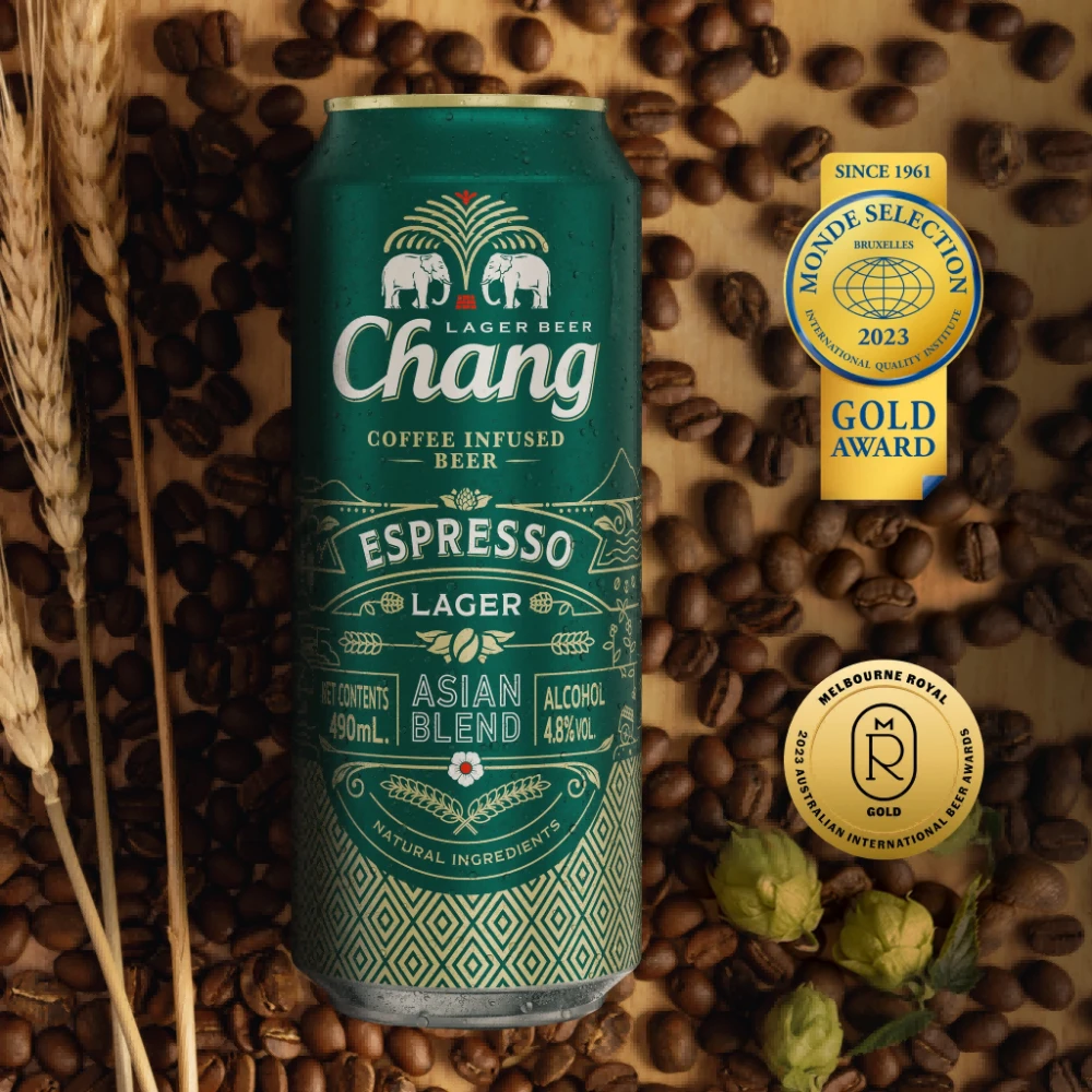 泰国进口(Chang)咖啡啤酒泰式拉格阿拉比卡咖啡豆精选麦芽整箱