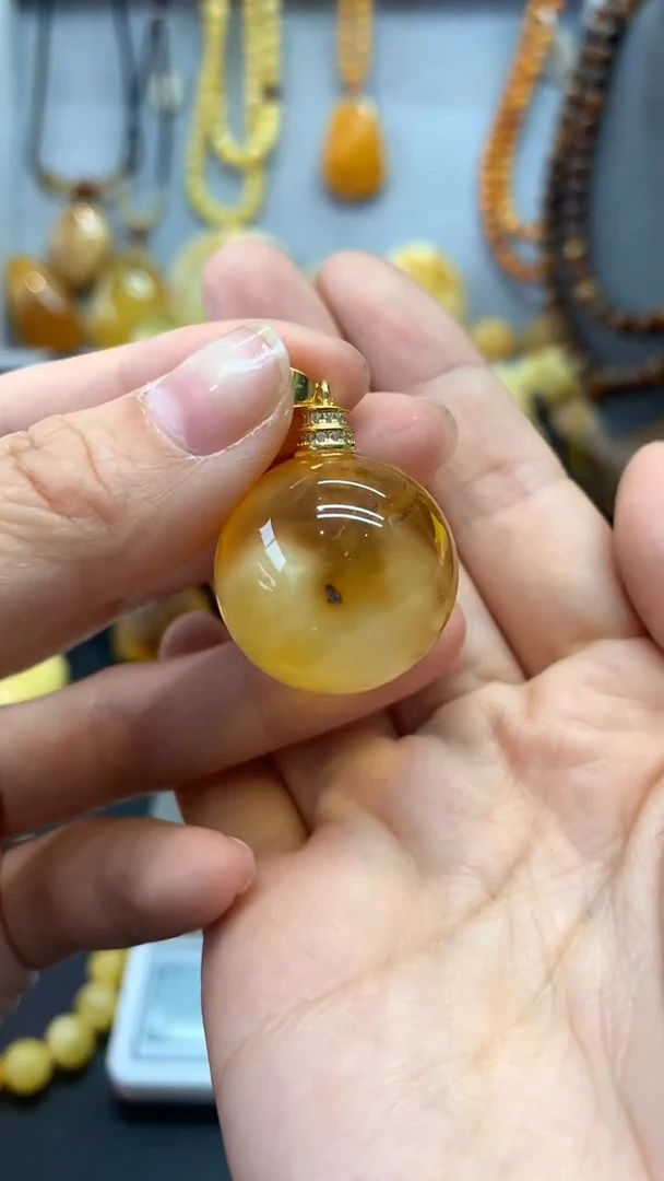 【闪购商品】琥珀珠宝奇石银S925镶嵌125