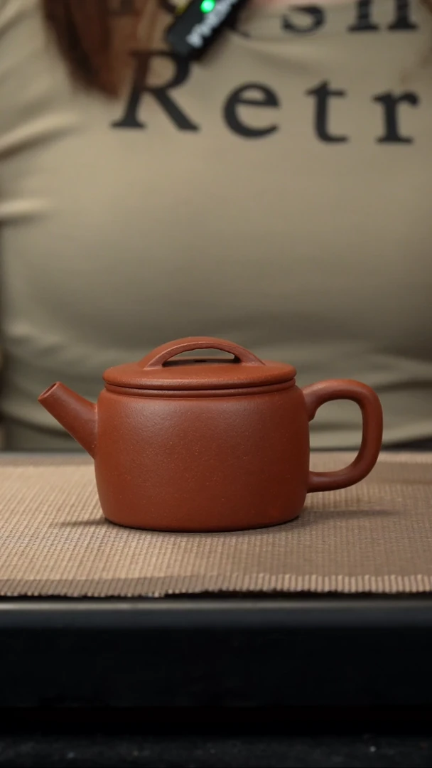 茶壶紫砂红降坡汉瓦150c